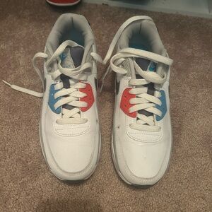 Kids White and Multicolor Sneakers